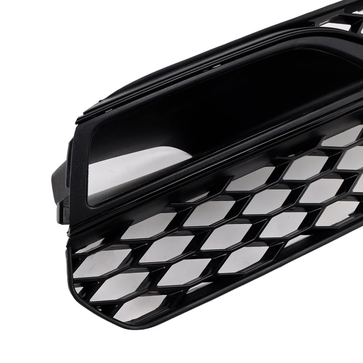 2013-2016 Audi S3 8V 8V3807681L Front Bumper Fog Light Cover Black Grill