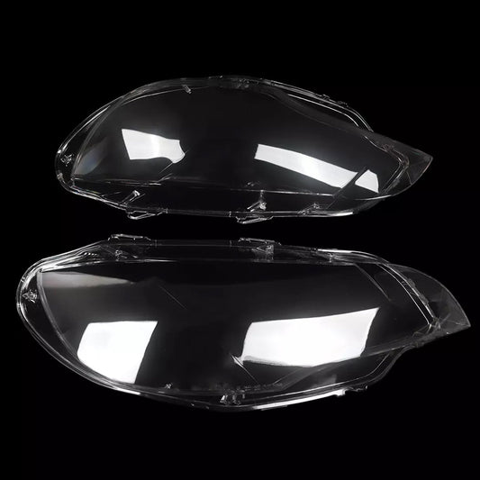 2008-2014 BMW E71 X6 2PCS Clear Headlight Lens Cover Headlamp Left + Right 63117271371 63117271372