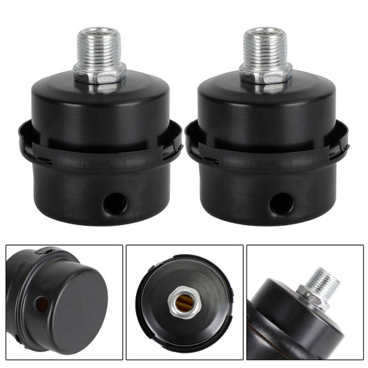 2 filtros metálicos para compresor de aire, silenciador de ruido de admisión, 3/8" (16 mm)