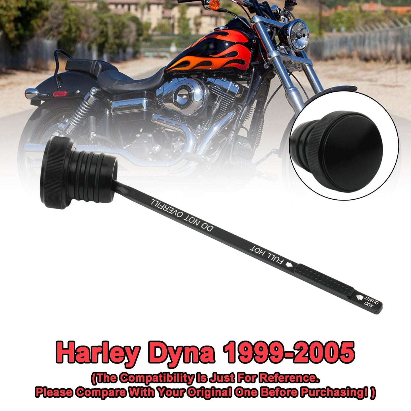 Tapón de la tapa del tanque de aceite para Super Glid FXD FXDX FXDL Dyna 99-05 0710-0150