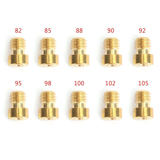 Carburateur GY6 PZ19 pour moto et scooter, lot de 10, gicleur principal à tête ronde 5 mm, 82-105