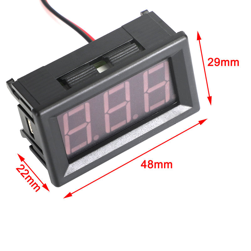 5Pcs Dc5-120V 0.56" 2 Wire Led Digital Display Panel Voltmeter Volt Tester Blue, Red