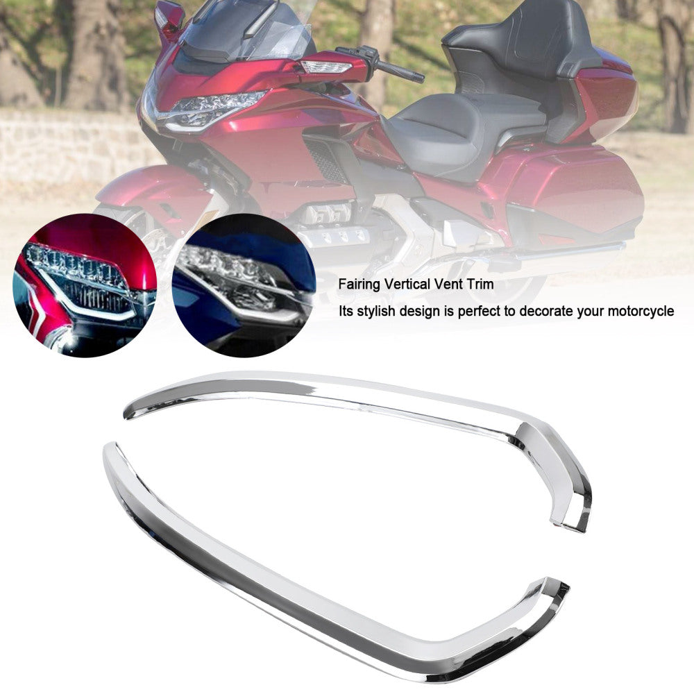 Embellecedor de ventilación vertical cromado para Honda Goldwing 1800 GL1800 (2018-2021)