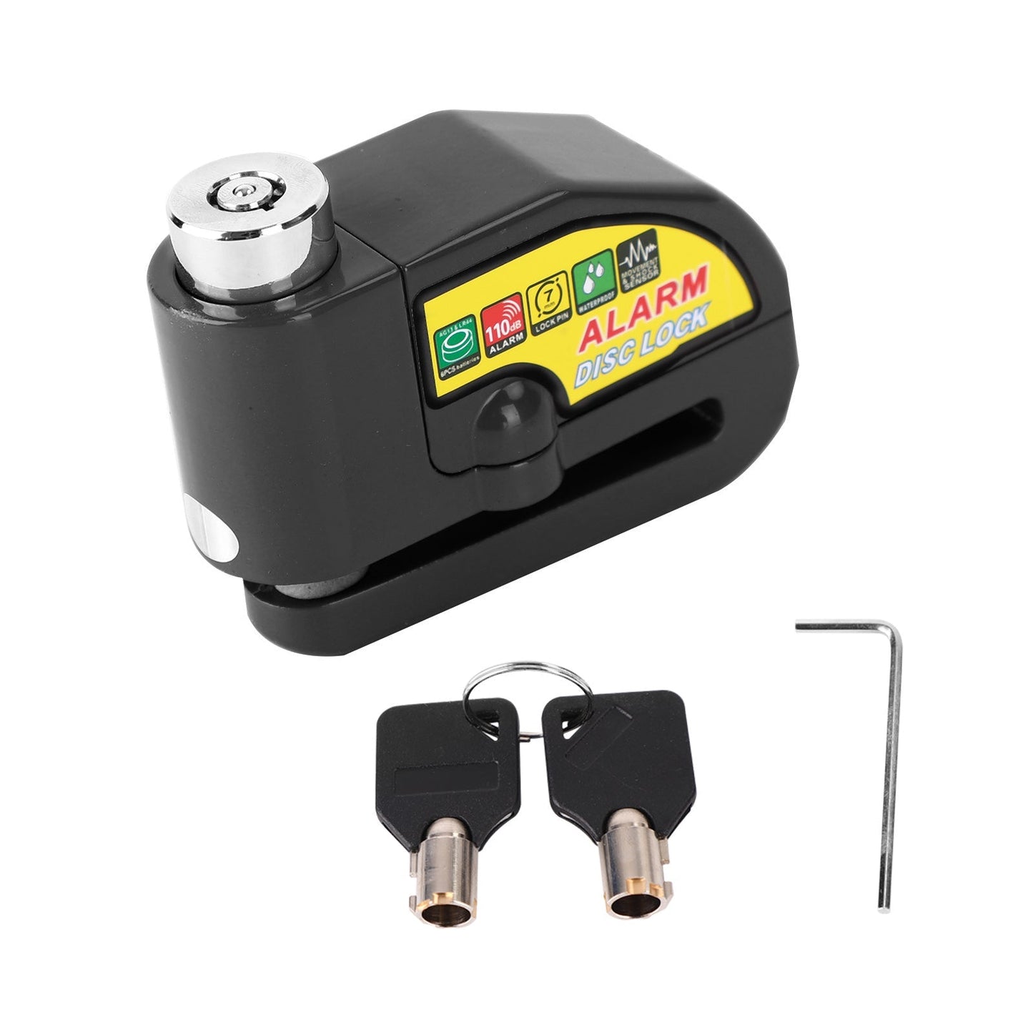 Alarma de bloqueo de freno de disco antirrobo para motocicleta, color azul