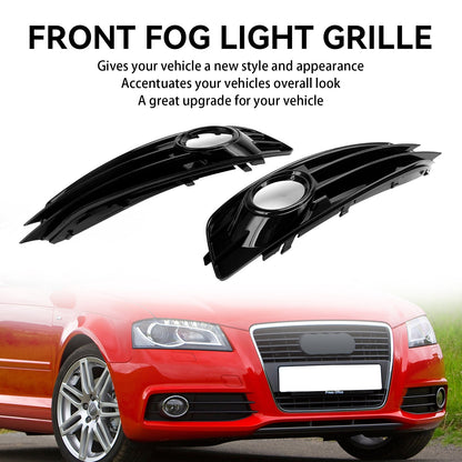 Audi 2009-2012 A3 8P S-Line 8P0807682 8P0807681 Front Lower Bumper Grille Fog Light Cover
