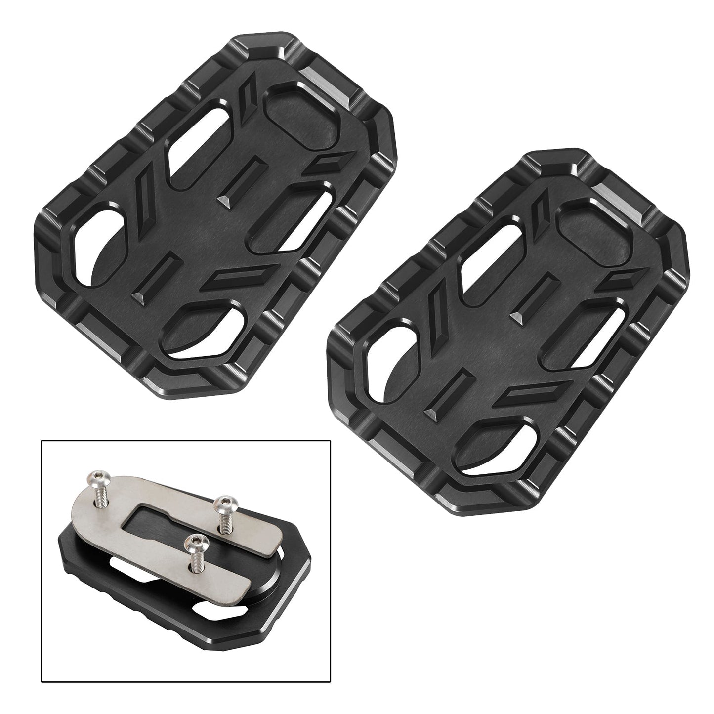 Reposapiés CNC, cubiertas para pedal de conductor, compatibles con TR Scrambler 1200 Tiger Silver
