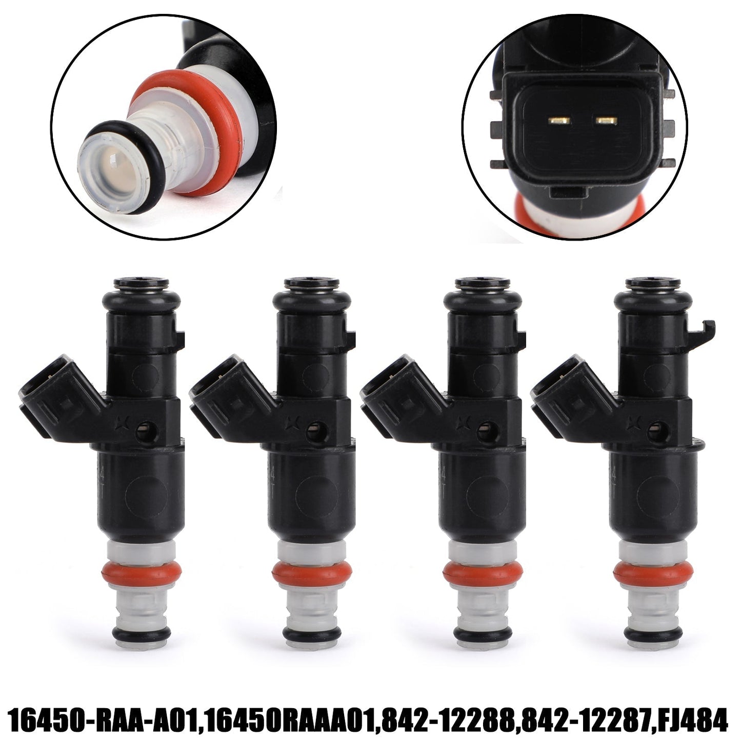 2005-2007 ACURA RSX 2.0L 1998CC I4 4PCS Fuel Injectors 16450RAAA01 16450-RAA-A01 Assosary