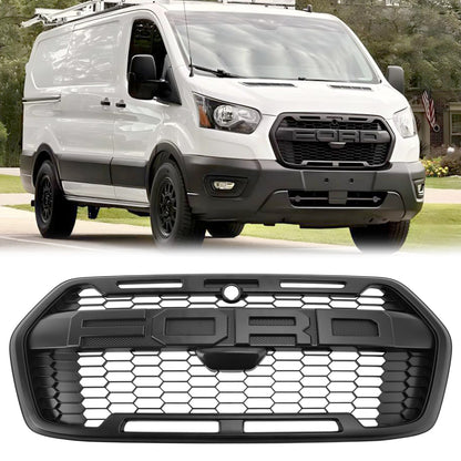 2020-2024 Raptor Grille Ford Transit MK8 Matte Black Front Bumper Honeycomb Grill With Letter