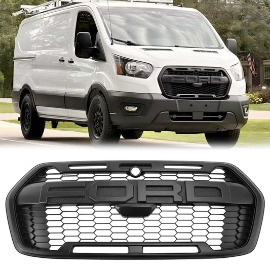 2020-2024 Raptor Grille Ford Transit MK8 Matte Black Front Bumper Honeycomb Grill With Letter