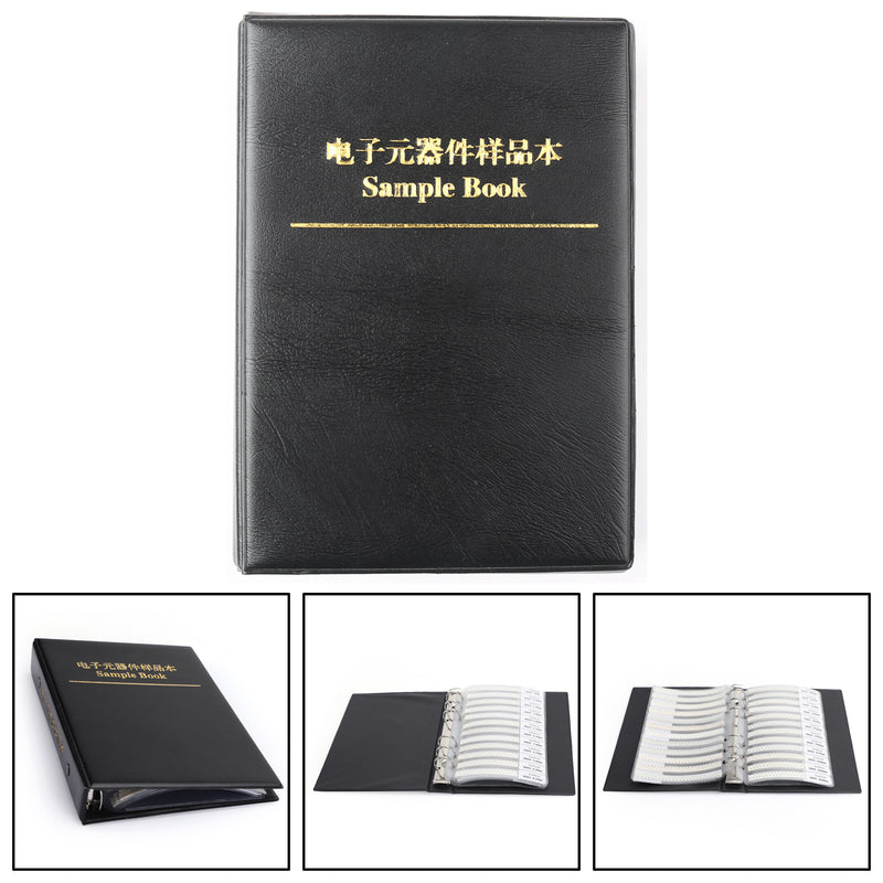 Libro de muestra de 2000 resistencias SMD 0805 de 1%, 63 valores + condensador de 17 valores