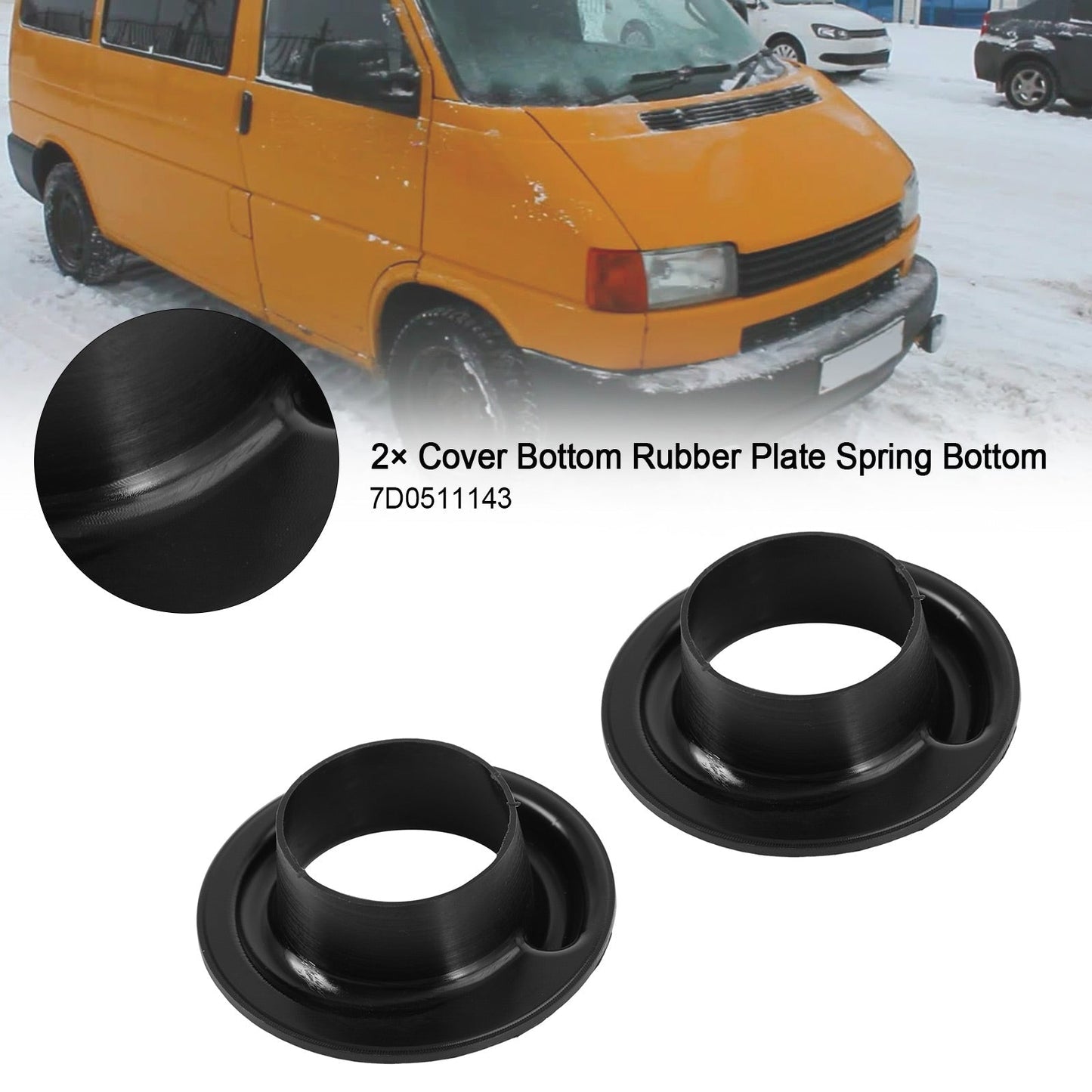 Couvercle inférieur en caoutchouc pour VW Bus T4 2 ?, ressort inférieur 7D0511143