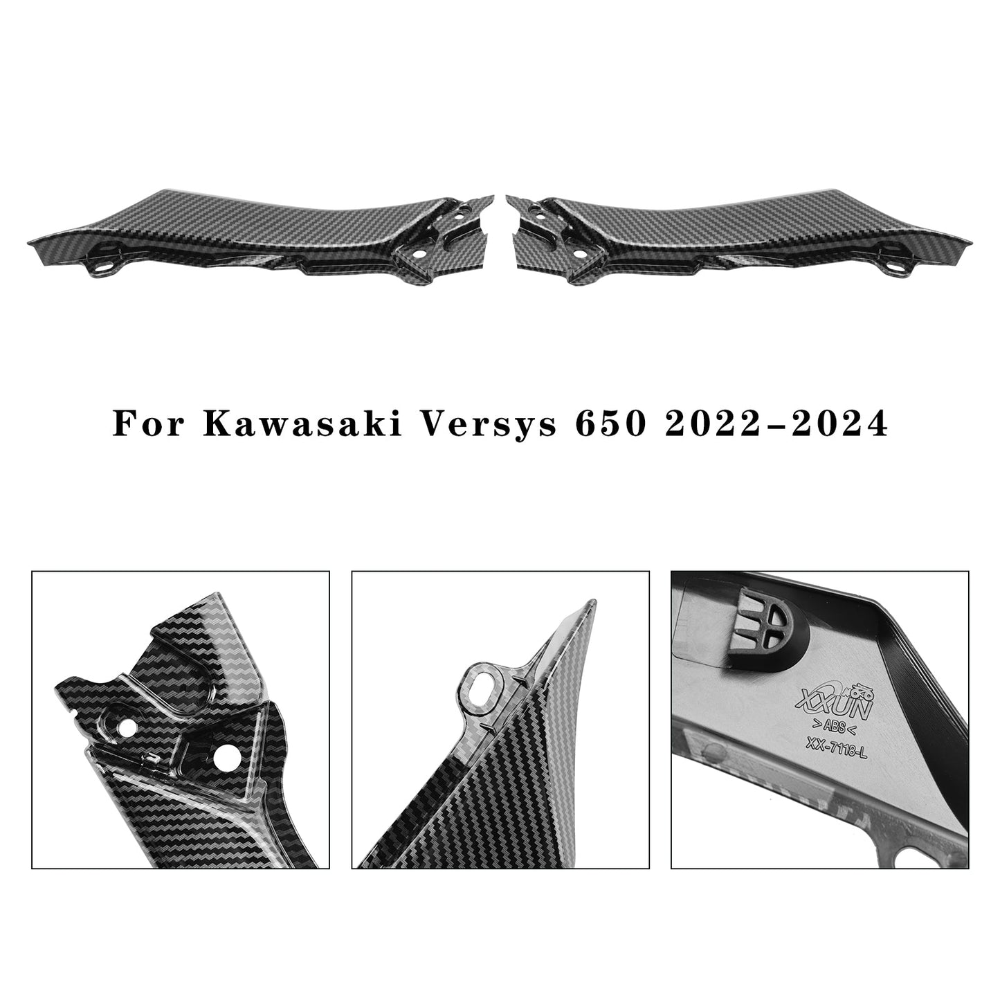 Panel de carenado del asiento lateral Kawasaki Versys 650 KLE650 22-24