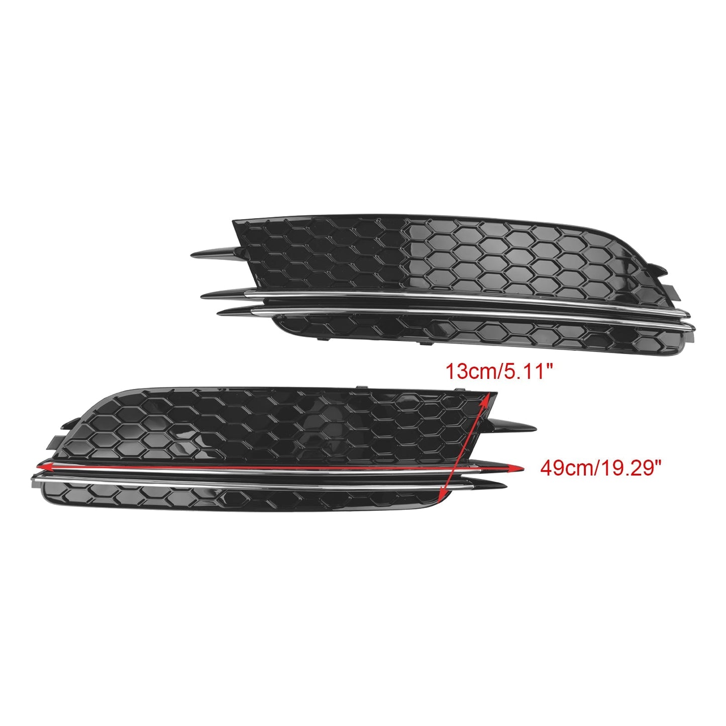 Audi 2012-2015 A6 C7 2PCS Front Fog Light Cover Bezel Grille