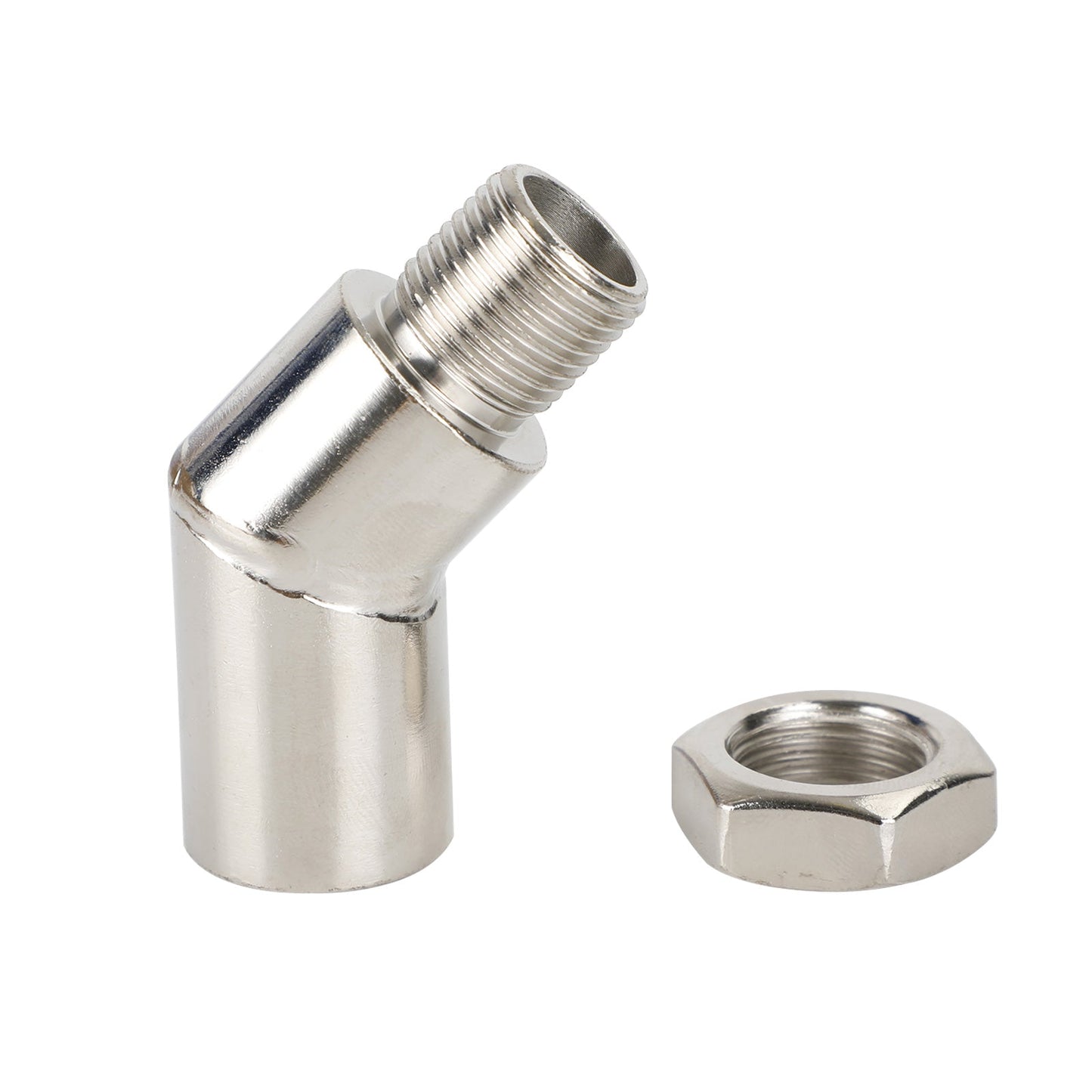 M18 X 1.5 135 Degree Catalytic Converter CEL Oxygen Sensor Extender Adapter Spacer