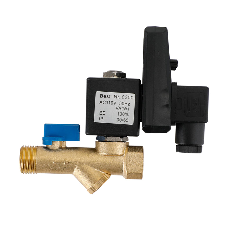 G1/2 Auto Electronic Timed Drain Valve For Air Compressor Condensate Management, AC220V / One-body Type