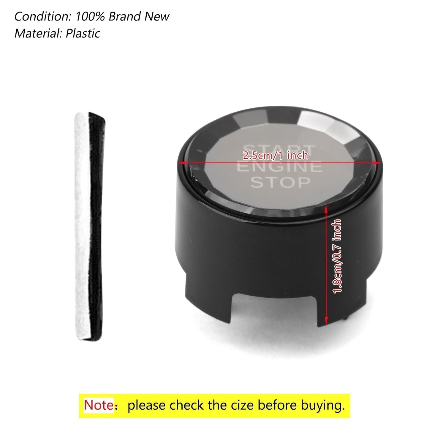 2011-2016 BMW 5 Series F10 F11 Black Engine Start Stop Switch Button Cover