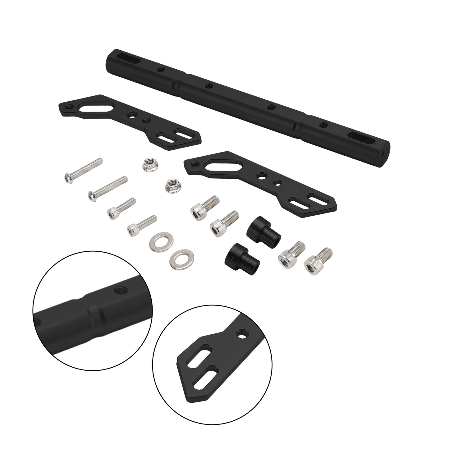 Palanca de equilibrio universal para manillar de motocicleta, ajustable, CNC, color plateado