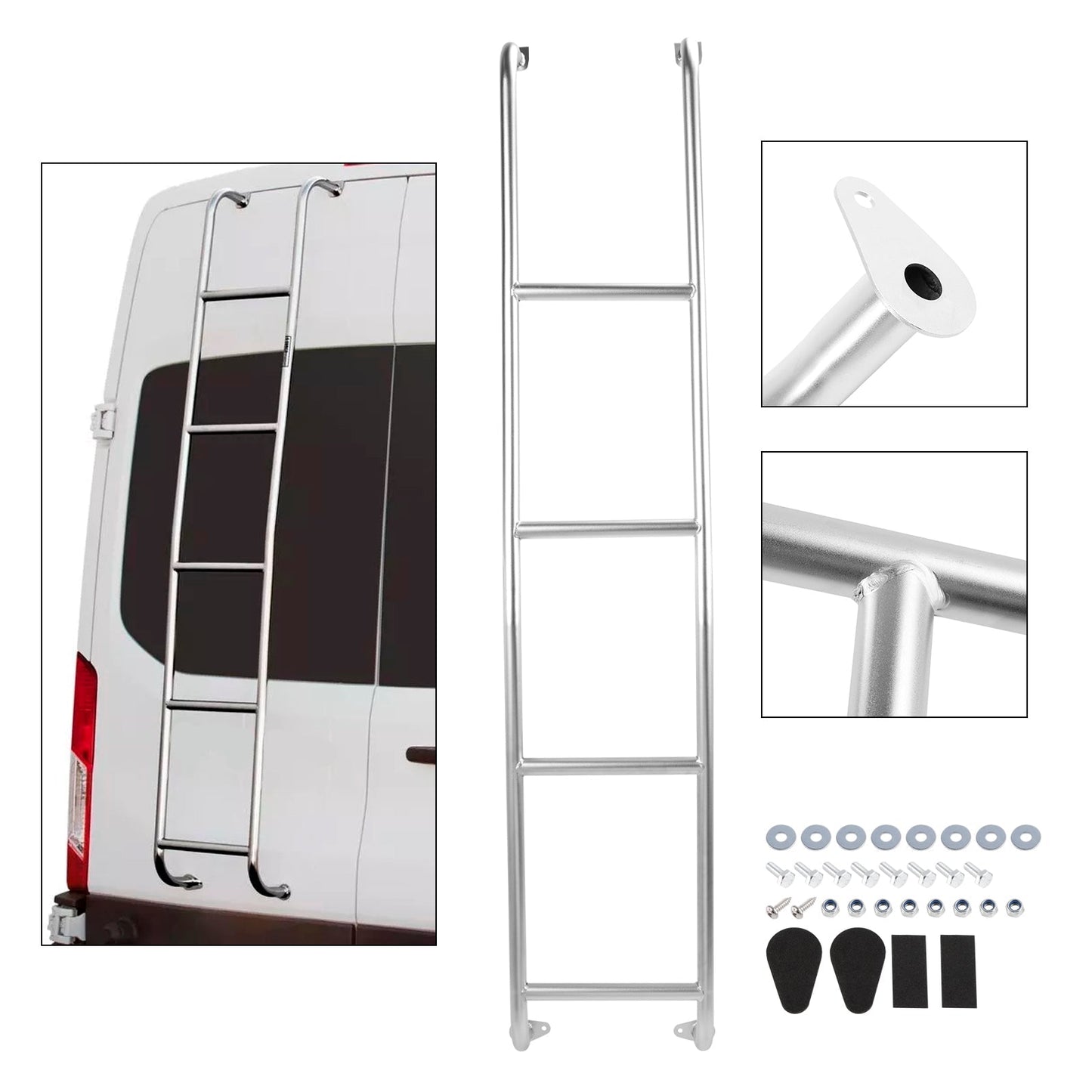 2014-2024 Ford Transit Medium Roof Van Stainless Steel Van Ladder 093TM
