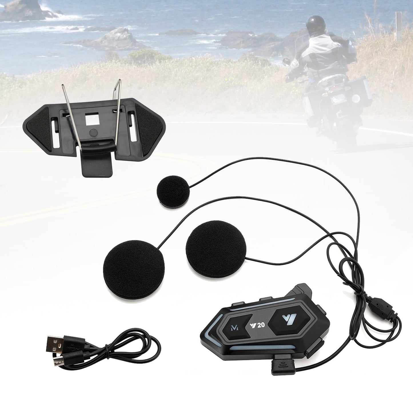 Casque Bluetooth sans fil universel Y20 pour moto