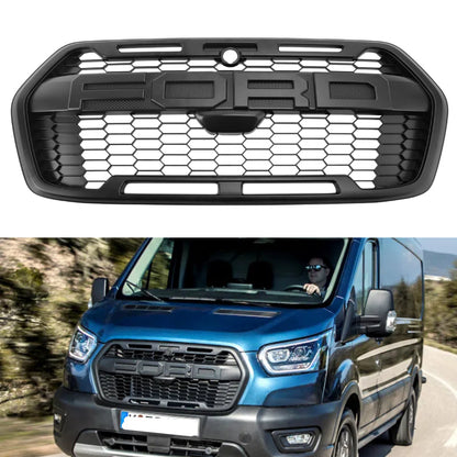 Raptor Style Grill 2019-2026 Ford Transit 150 250 350 Front Bumper Grill Replacement Matte Black Grill