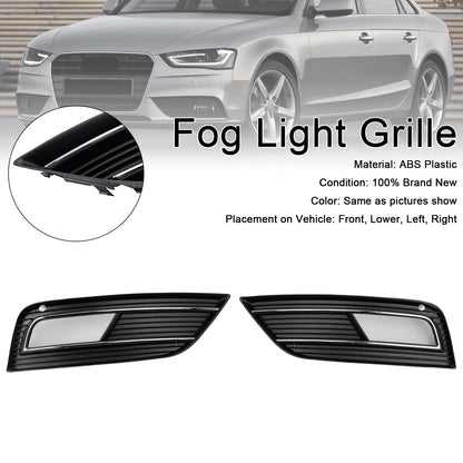 2013-2015 S4 Style Fog Light Cover Grille Fit Audi A4 B8.5 Standard Bumper