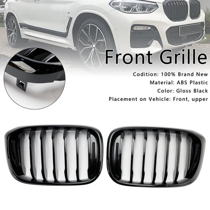 2018-2021 BMW X4 G02 X3 G01 G08 Gloss Black Front Kidney Grille Mesh Grill