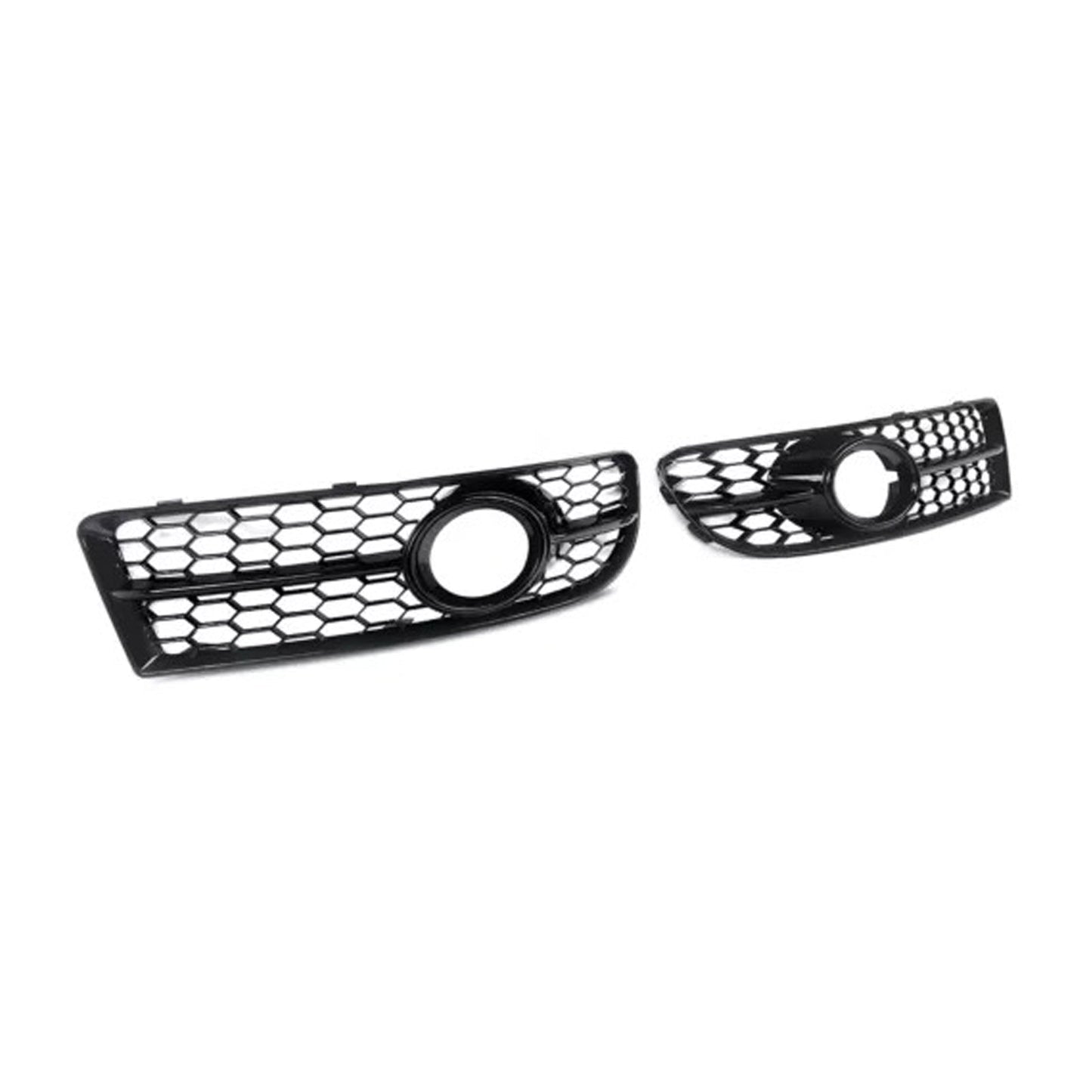 2005-2008 Audi A4 B7 S-Line S4 Black Front Bumper Honeycomb Fog Grille Cover