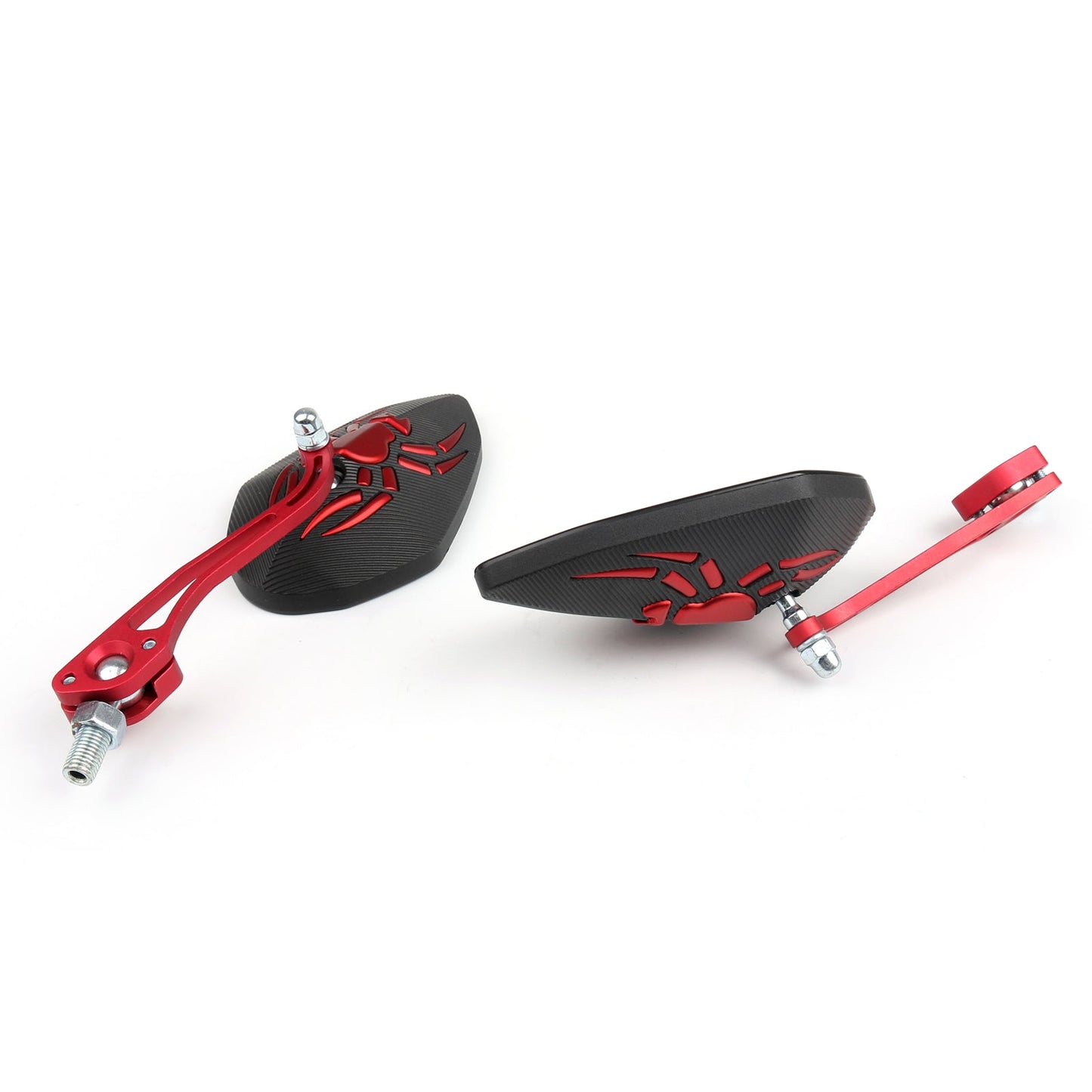 Rétroviseurs latéraux réglables universels pour moto Spider, 8 mm et 10 mm, rouges