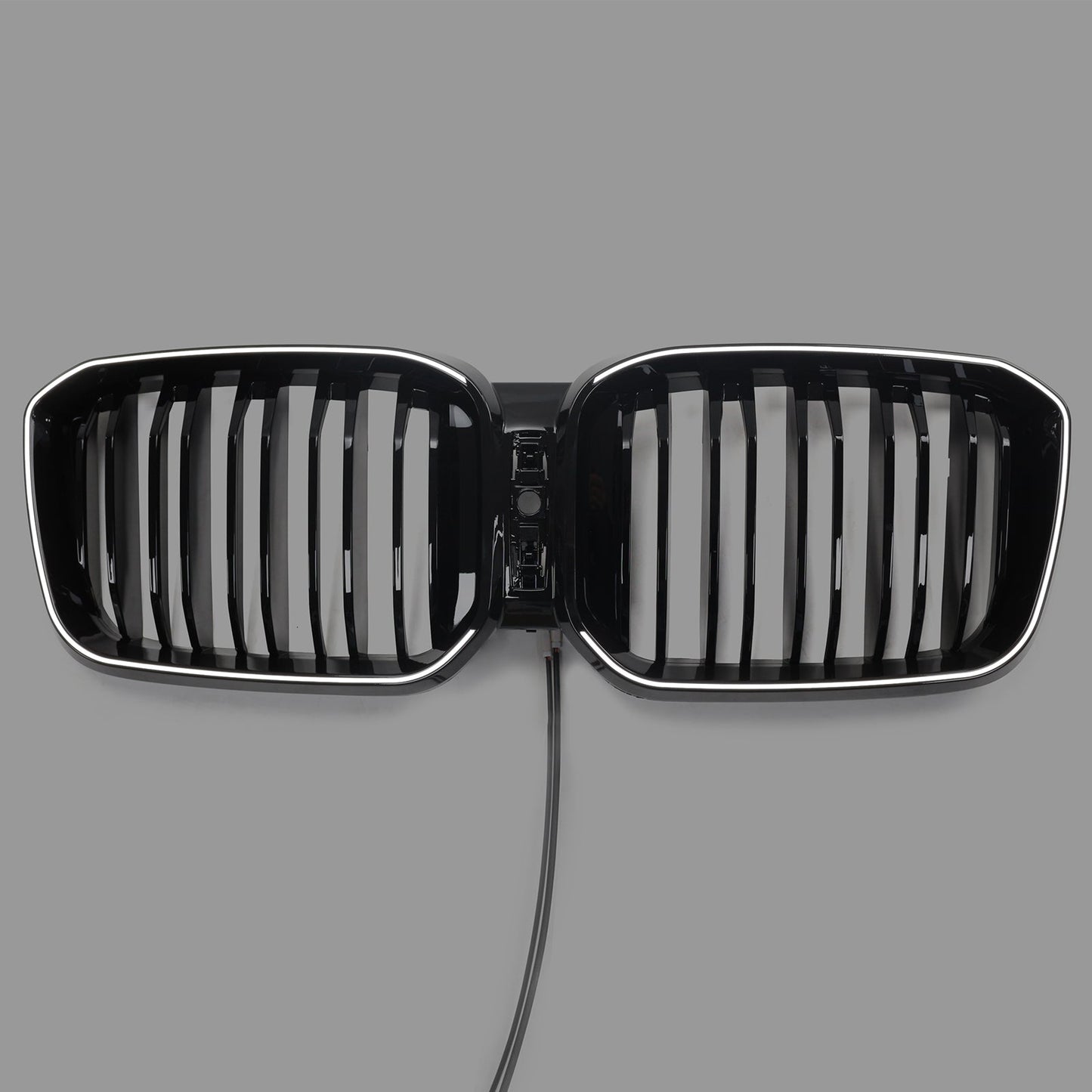 BMW X3 G01 / X4 G02 2022-2025 Black Kidney Front Grill Air Intake Radiator Bumper Grille W/ LED Strip Light