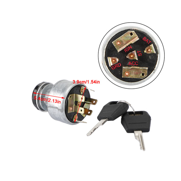 D134737 282775A1 Interruptor de encendido con 2 llaves Compatible con Case IH 1845C 60XT 85XT 95XT