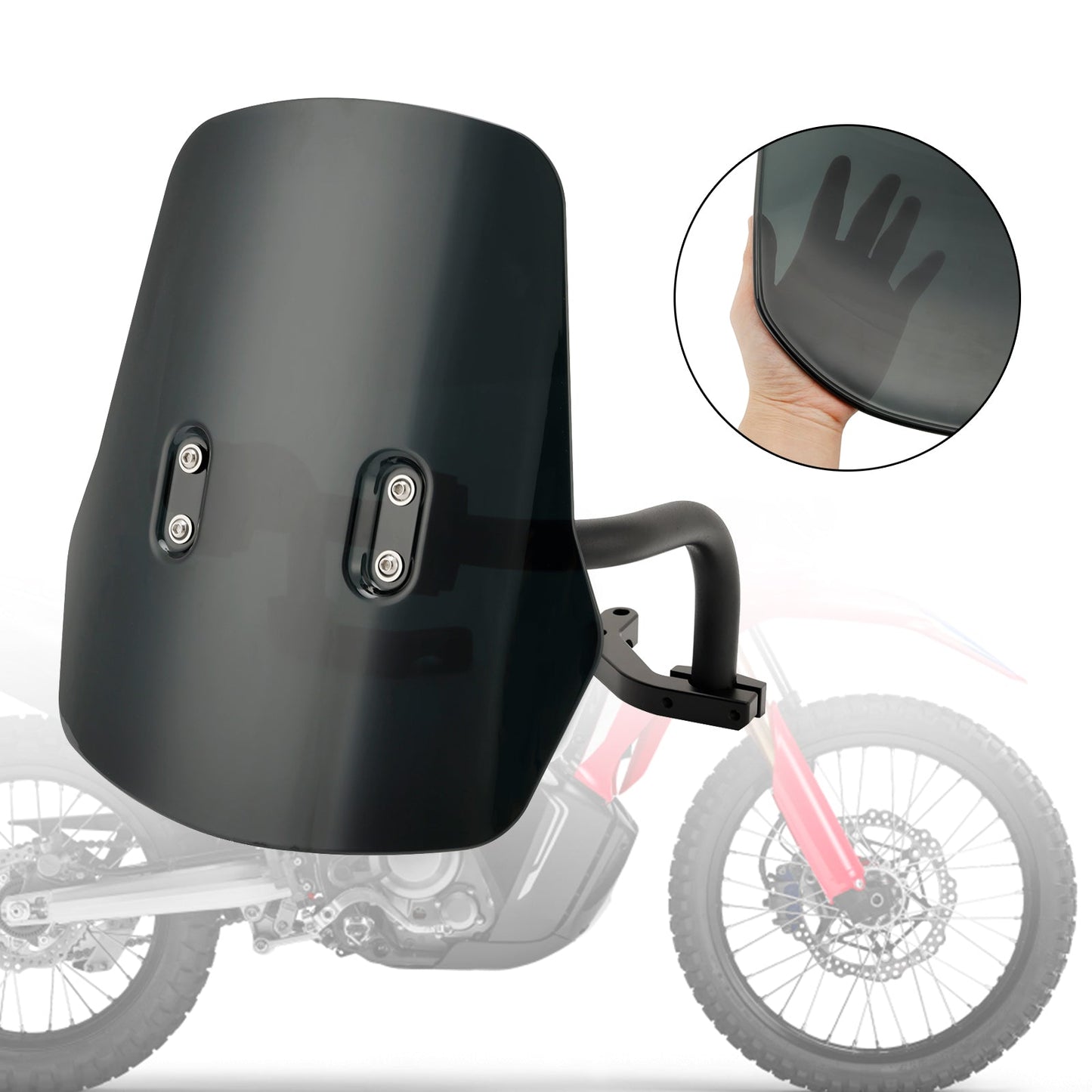 Pare-brise + support pour HONDA CRF250L/S CRF250M CRF300L 2021-2022
