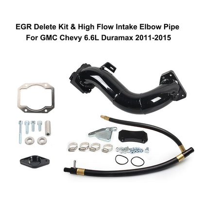 2011-2015 GMC Chevy 6.6L LML Duramax EGR Delete Kit & High Flow Intake Elbow Pipe