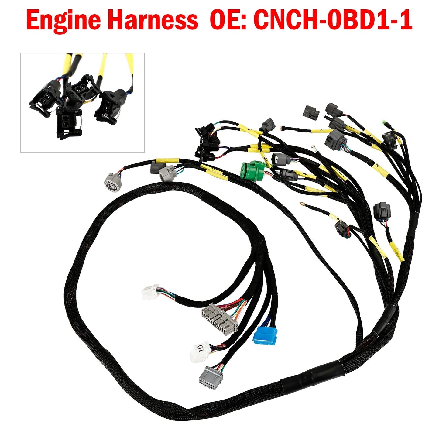 For Honda Civic Integra B16 B18 D16 OBD1 Budget D & B-series Tucked Engine Harness CNCH0BD11