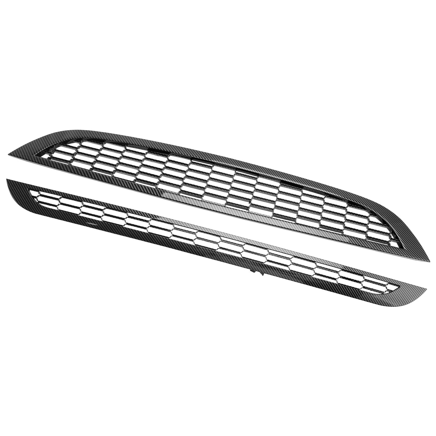 2002-2006 Mini Cooper R50 R52 R53 2PCS Honeycomb Mesh Front Grille Black Replacement Grill