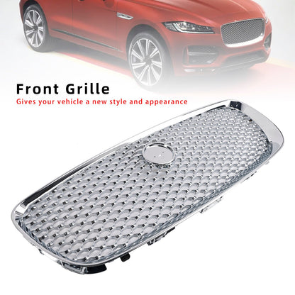 Chrome Front Bumper Grill Grille Fit JAGUAR F-PACE X761 2016-2020