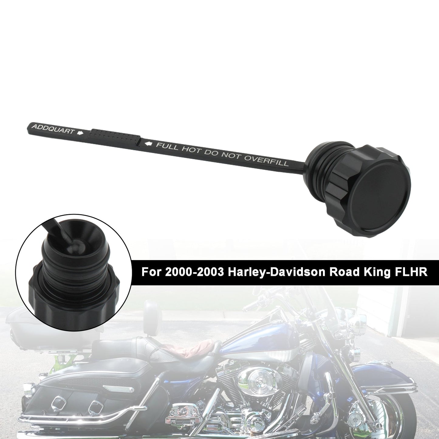 Bouchon de réservoir de jauge d'huile pour Touring Road King Electra Glide 00-06 0710-0121