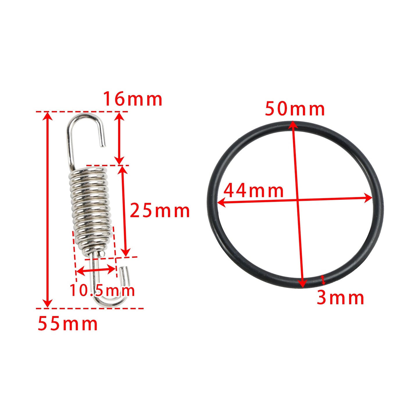 14-21 Husqvarna TC 250 TE 250 300 TX 300 2x joints toriques d'échappement et ressorts de tuyau