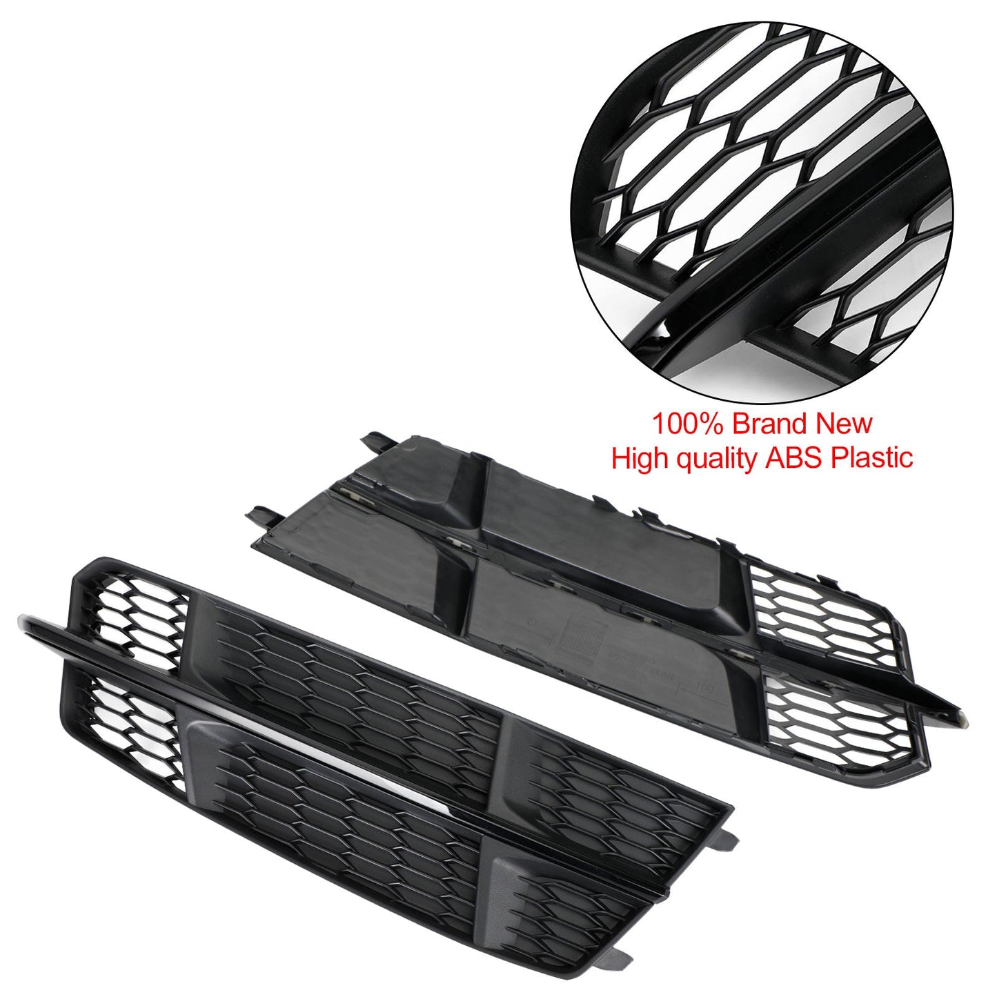 2016-2018 Audi A6 C7 S-Line Bumper Front Bumper Lower Grille Grill Matt Black 4G0807681AN 4G0807682AN Generic