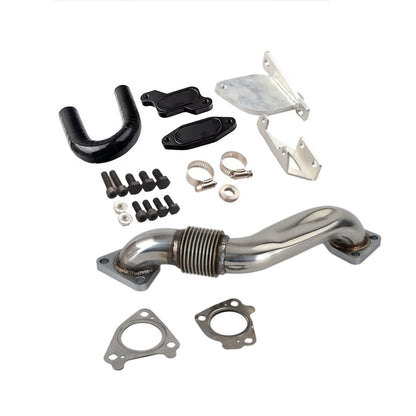 2007.5-2010 GMC Sierra 2500 3500 HD 6.6L LMM Duramax Diesel EGR Delete Kit & Passenger Up Pipe
