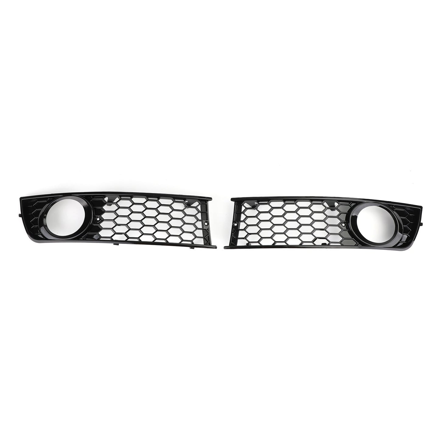 Audi 2001-2005 A4 B6 Pair Front Bumper Honeycomb Fog Light Grille Grill Cover
