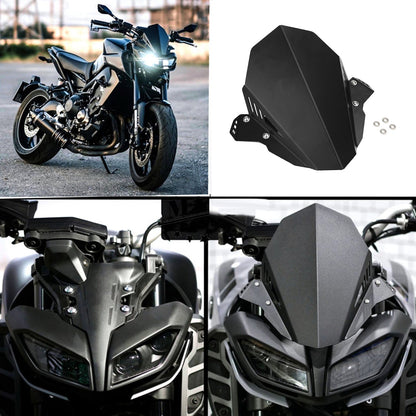 2017-2020 YAMAHA FZ 09 MT 09 Windscreen Windshield Shield Protector Black