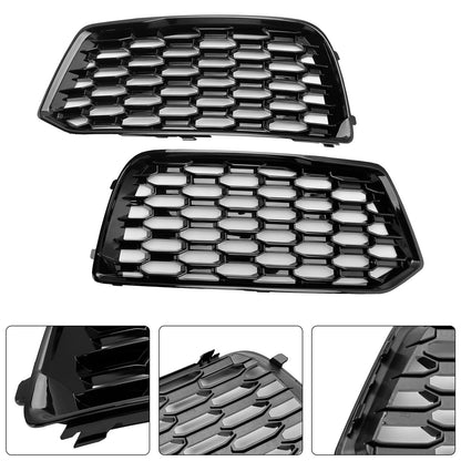 2018-2022 Audi Q5 Standard 2PCS Front Bumper Cover Grill Honeycomb Mesh Black Grille