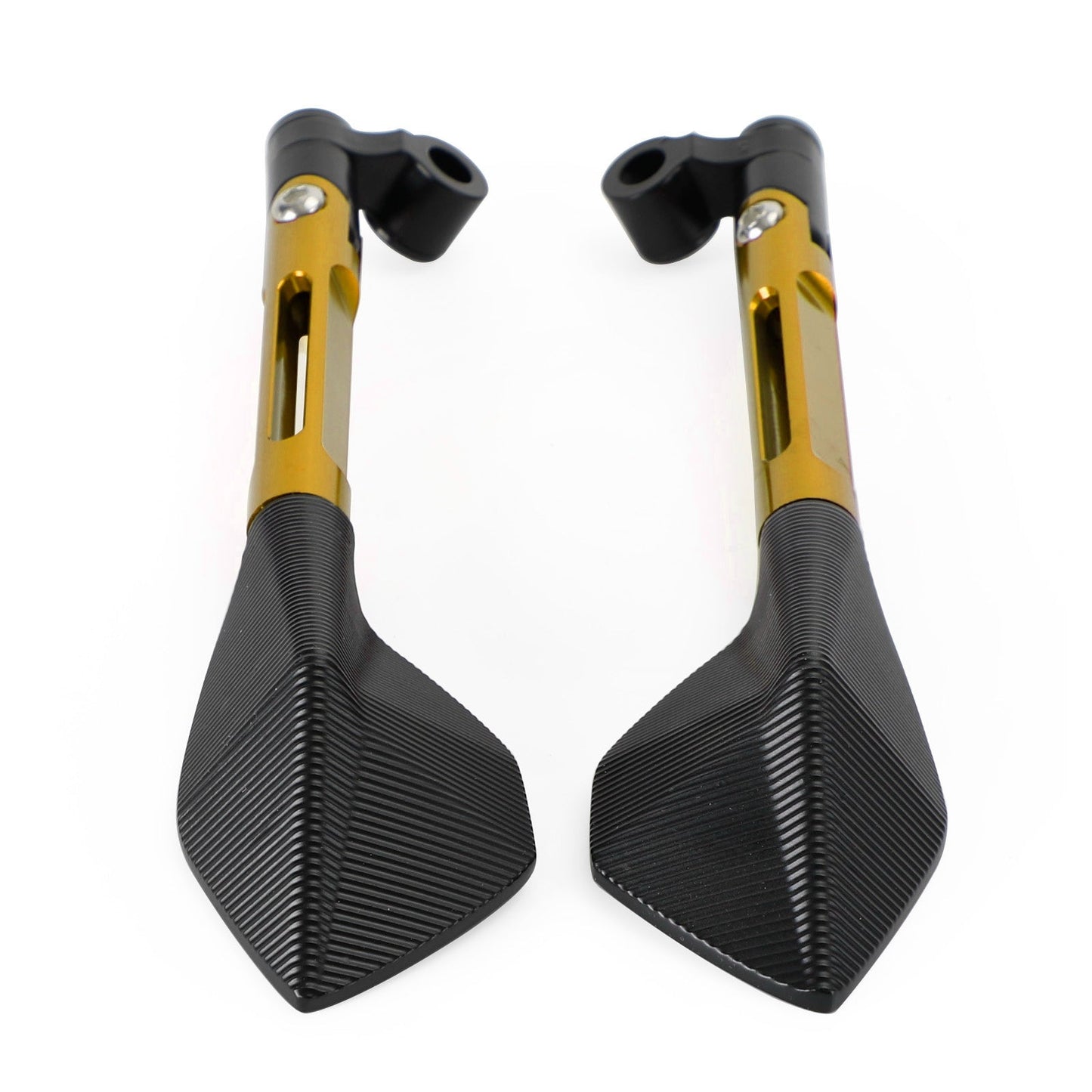 Rétroviseurs universels pour guidon de moto en aluminium CNC doré, bleus, antireflets, pour Honda, Yamaha et Suzuki