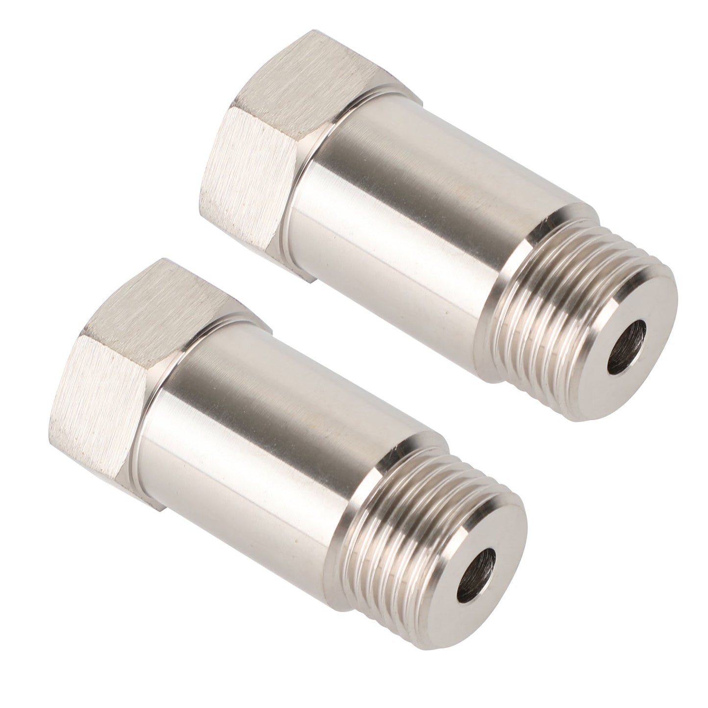Adaptador de sensor de O2 CEL M18x15 de 45 mm para tubo de extensión de luz de verificación del motor (2 unidades)