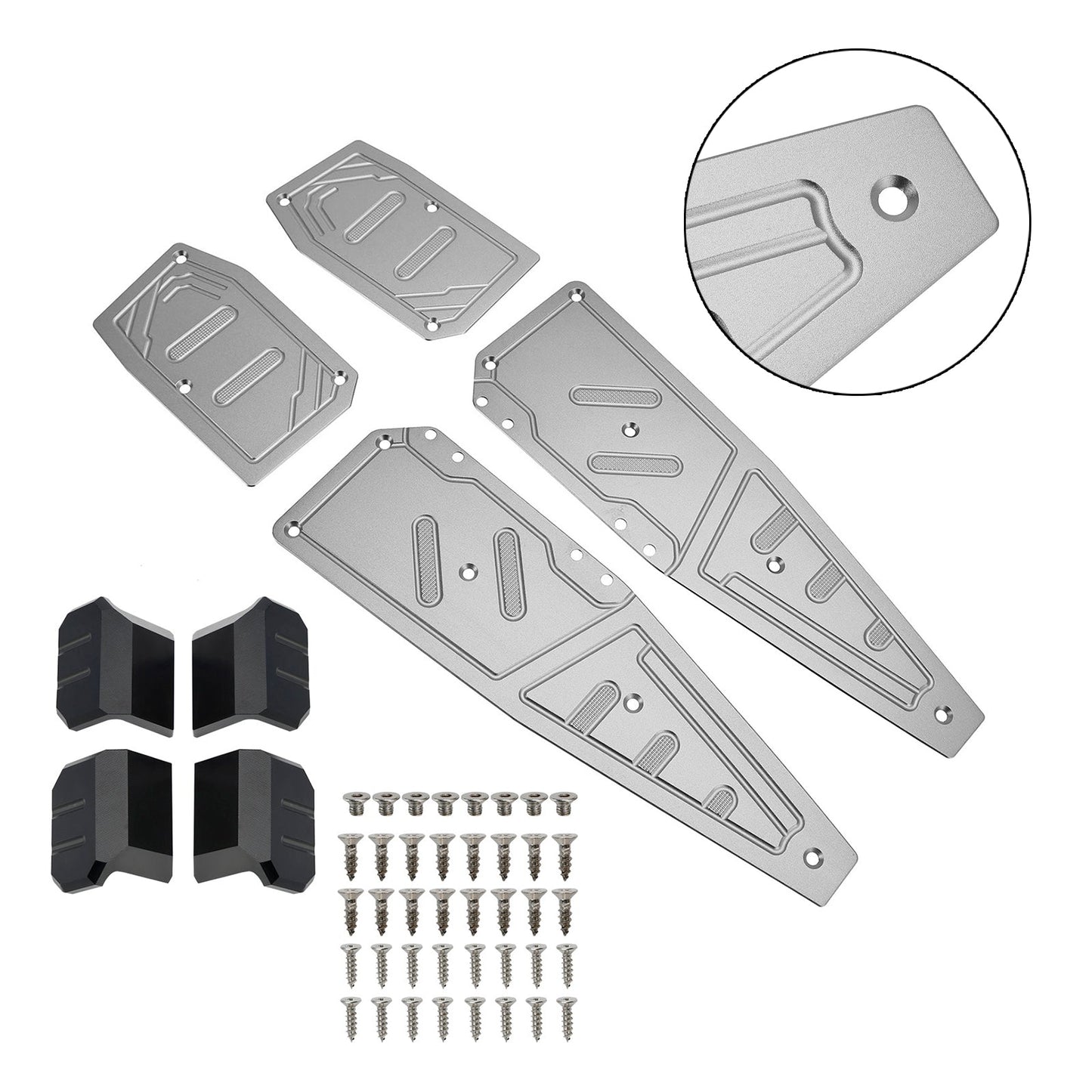 22-23 Aprilia SR GT200 SR GT125 Reposapiés Gris Almohadilla de Reposapiés Placa de Pedal