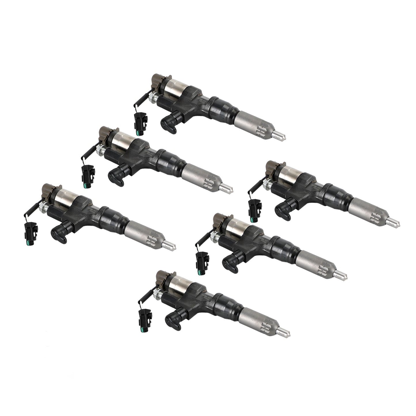 Injecteurs de carburant pour excavatrice Hino J08E Kobelco SK330-8 SK350 6 pièces 095000-6593 CB84034501S 23670-E0010