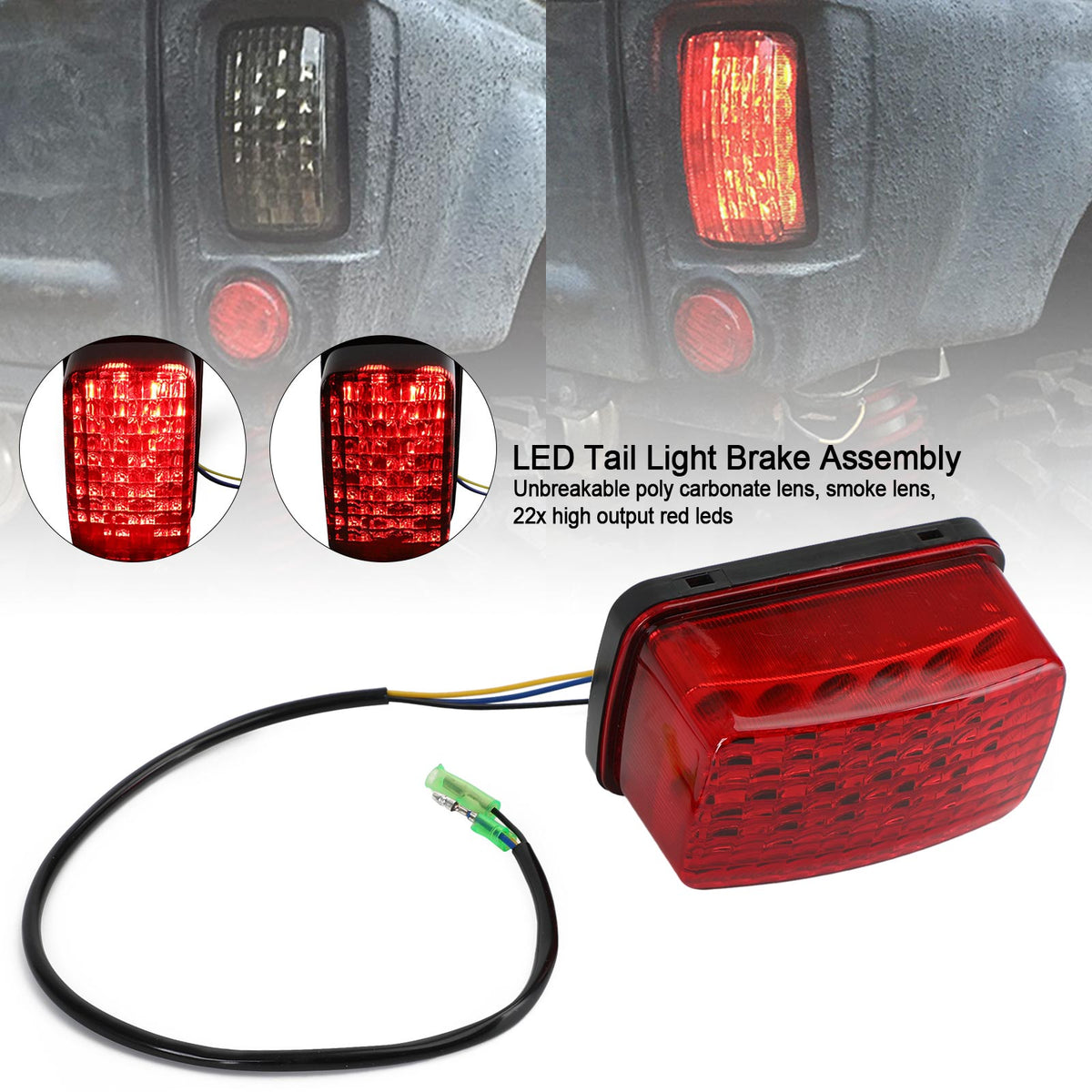 viking bruin wolverine 660 450 350 400 Yamaha Led Tail Light Red