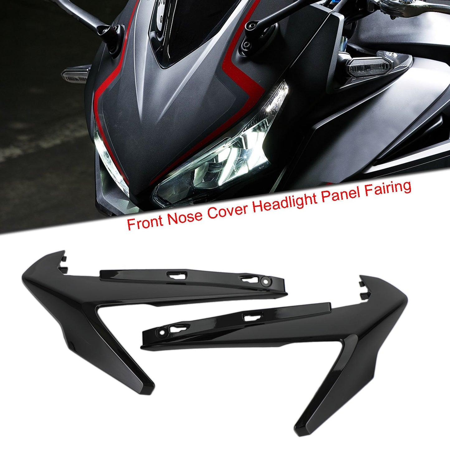 Honda CBR500R 2019-2021 Front Nose Cover Headlight Panel Fairing Black