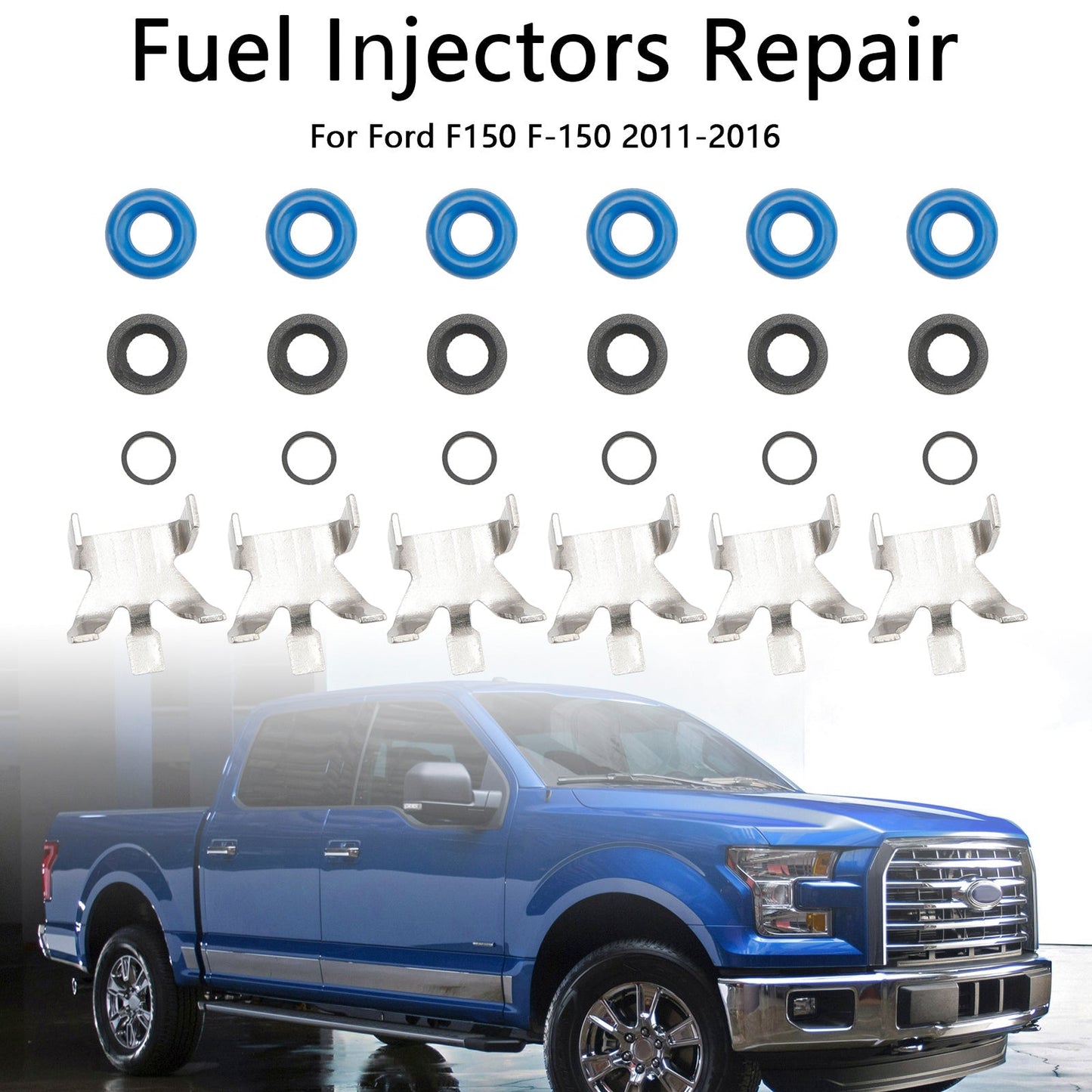 Kit de joint de réparation d'injecteur de carburant 6 pièces pour Ford F150 3,5 L Turbo EcoBoost 2011-2016 BL3Z9F593B CM5202
