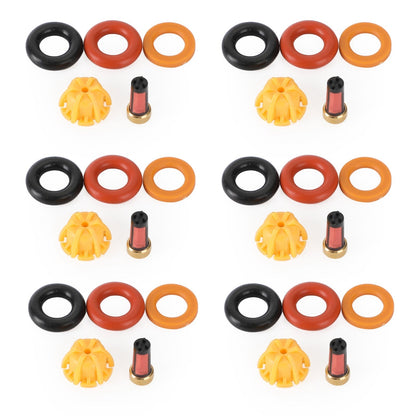 1992-1995 BMW 325I 325IS 6 set Fuel Injectors Repair Seal Kit 0280150415 13641730060 13641730080 62429 FJ292